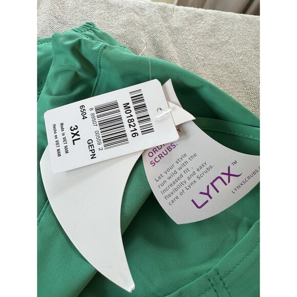 Lynx Scrubs 3X Green New Drawstring Pockets - Picture 3 of 5